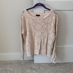 Mine Light Pink Diamond Knit Sweater